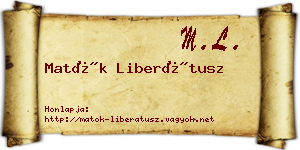 Matók Liberátusz névjegykártya